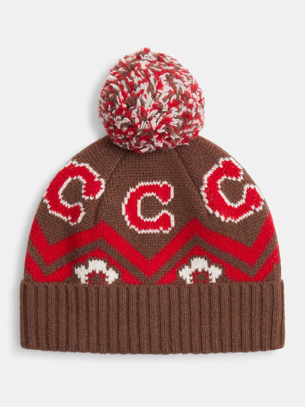 Coach Fair Isle Print Knit Beanie